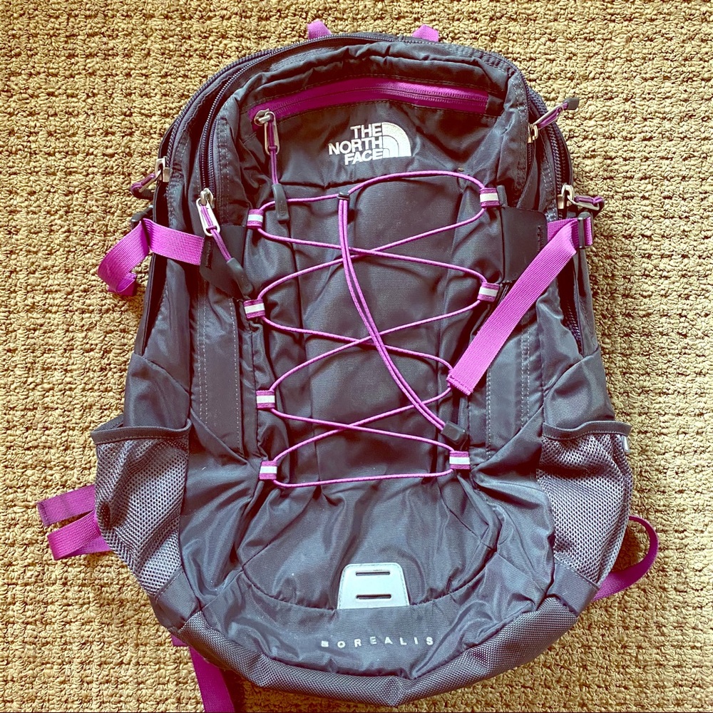 North Face Women’s Purple and Gray Backpack